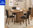 Conjunto Sala de Jantar Madesa Talita Mesa Tampo de Madeira com 4 Cadeiras - Marrom - 1
