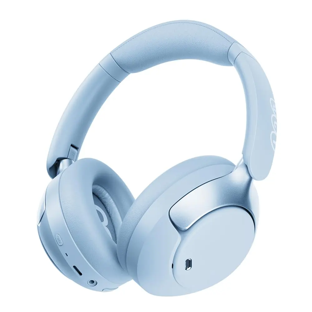 QCY H3 PRO ANC Fone de Ouvido Bluetooth, Headphone ANC Adaptáveis, Cancelamento Ativo de Ruído de 50 dB, Áudio sem fio de Alta Resolução LDAC, 55 Horas de Reprodução, Azul