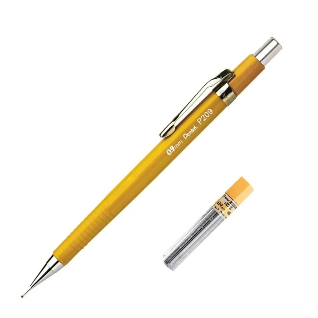 Pentel Lapiseira 0.9mm Amarela + Grafite HB SM/P209-GM