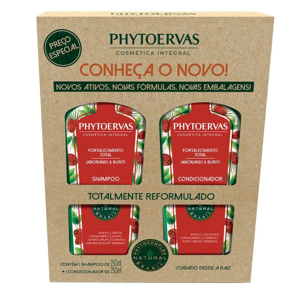 Phytoervas Kit Shampoo + Condicionador Fortalecimento Total 500 Ml 2 Unidades - 1