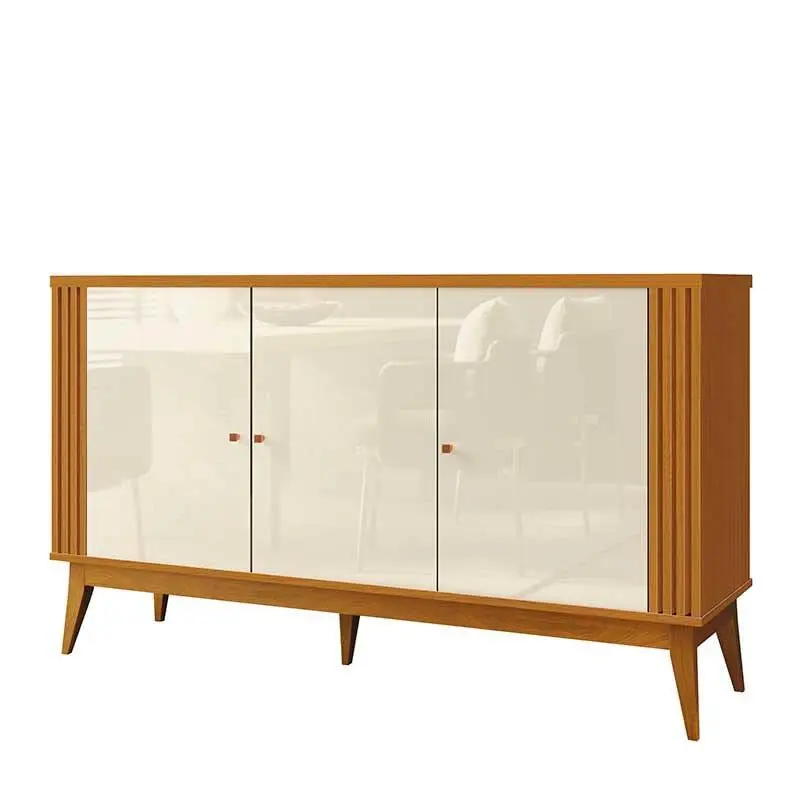 Balcão Buffet Sala Jantar 3 Portas 1 Gaveta Argo Edn Cedro/off White - 1