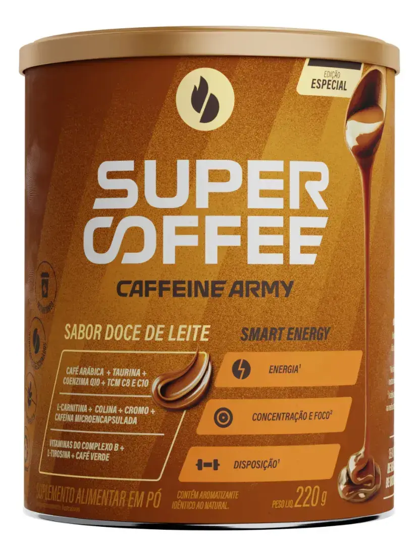 Supercoffee 3.0 Super Coffee (220g) - Caffeine Army Sabor Doce De Leite - 1