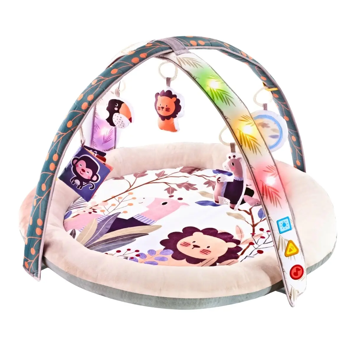 Maxi Baby Tapete de Atividades Bebê Luz e Musica Comfy Leão