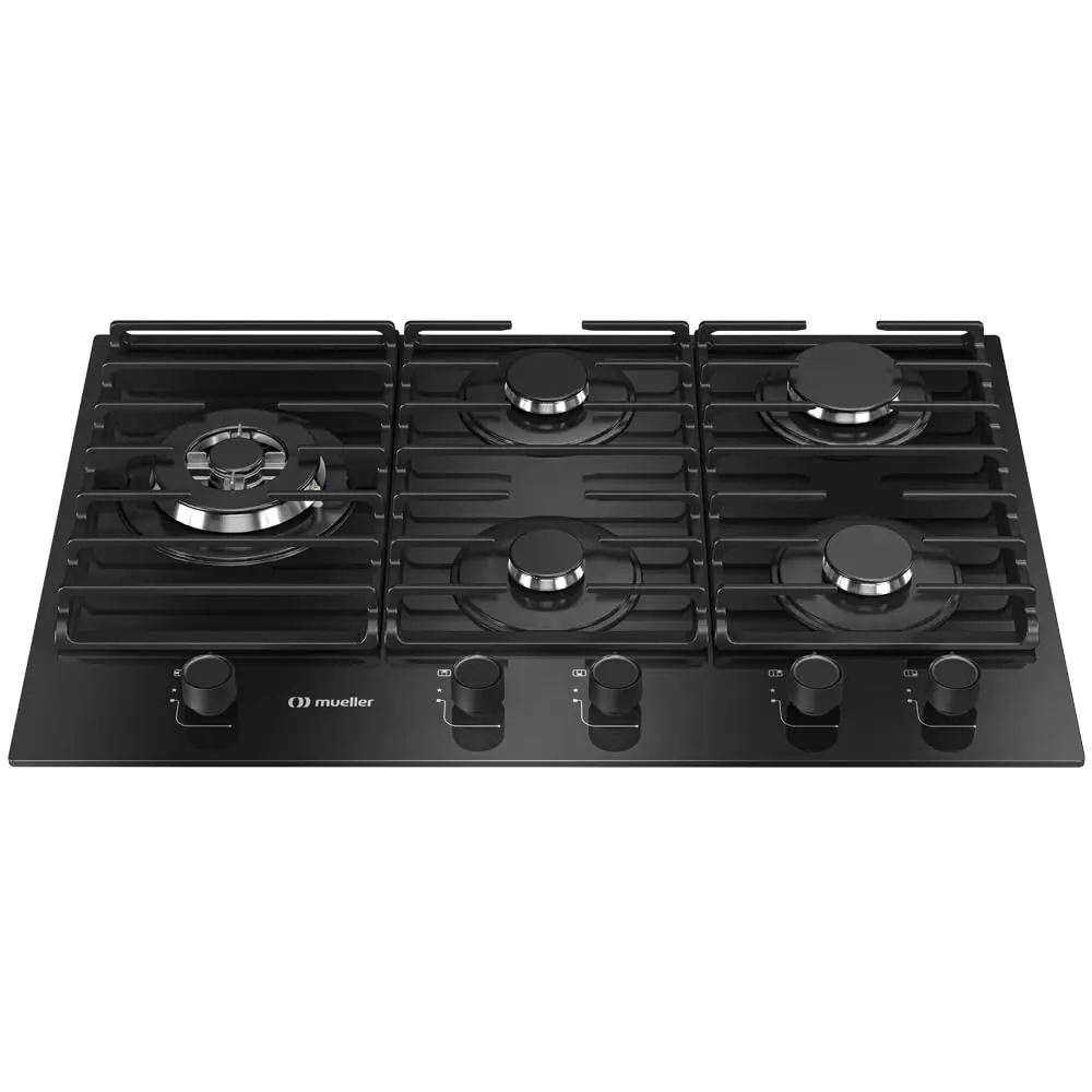 Cooktop Mueller 5 Bocas 77cm com Grade Dupla MCG5BM Bivolt