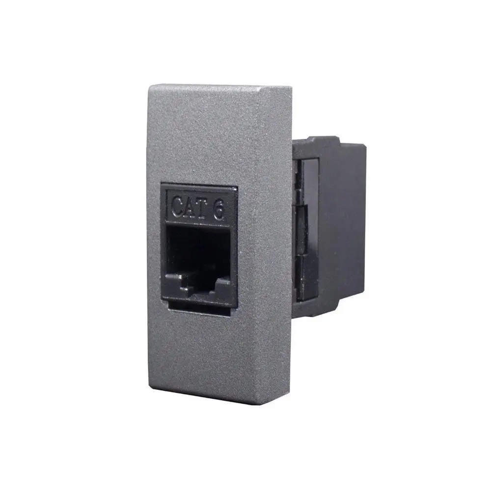 Tomada RJ45 Cat 6E Grafite Inova Pro Class Alumbra