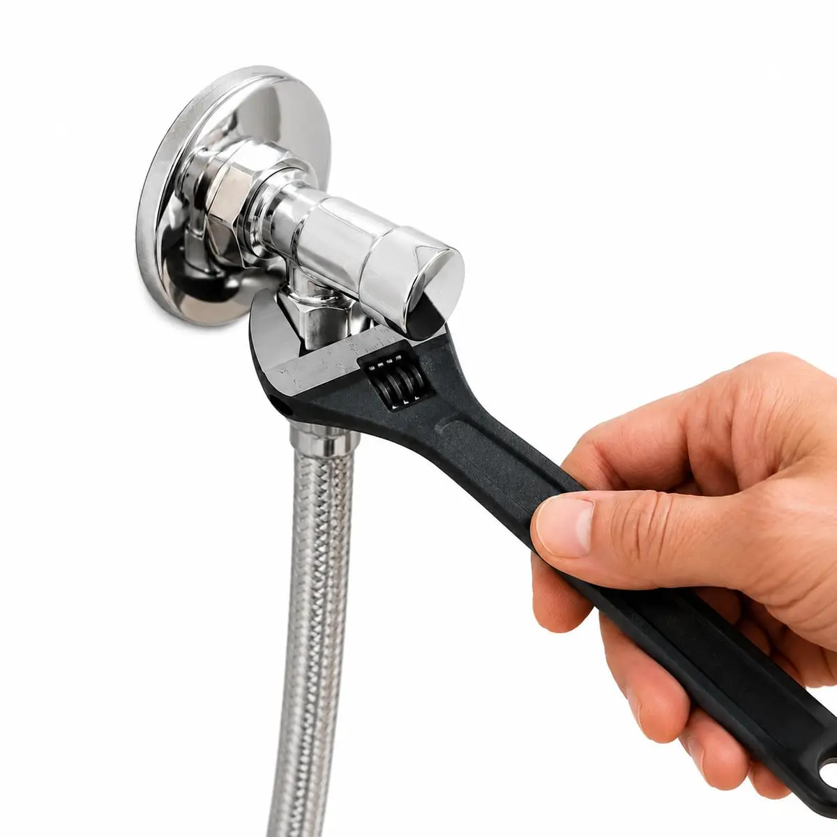 Chave Ajustável 6" com Cabo Ergonômico Antiderrapante - Aço, Ferramenta Manual de Aço com Escala Gravada em mm, Boca Regulável para Porcas, Parafusos, Tubulações, Torneiras e Conexões Hidráulicas - 1