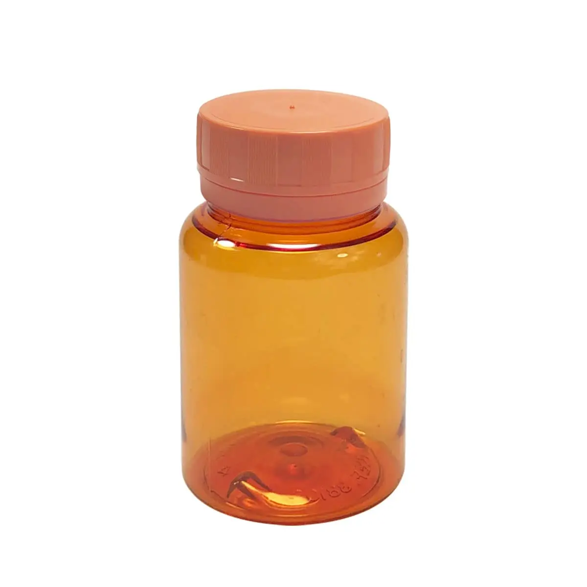 Pote Para Cápsulas Pet 100ml C/Tampa Lacre (20 Unidades) (Laranja)