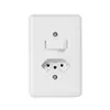 1 Interruptor + 1 TomadaFixa Emb.Bip.2P+T 250V ComPlaca 4X2 - Stylus