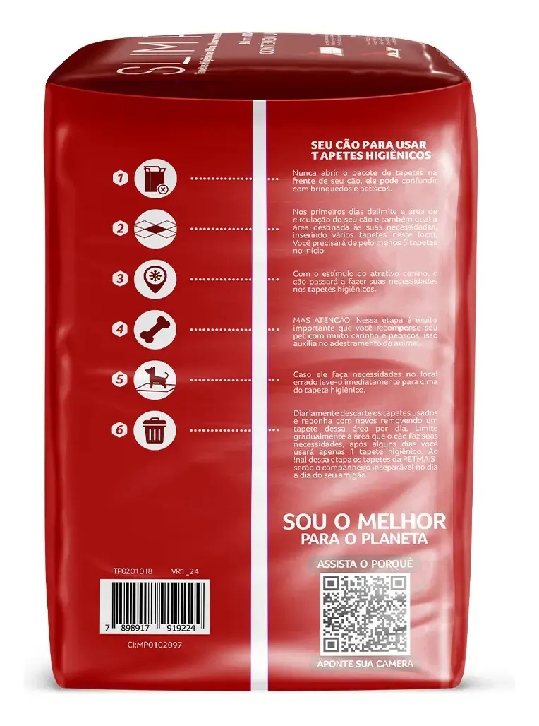 Tapete Higiênico Efficient Slim Pads 80x60cm 30 unidades Petmais thumbnail 9