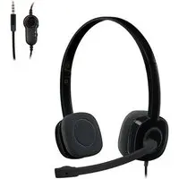Headset com fio Logitech H151 com Microfone com Redução de Ruído e Conexão 3,5mm - 981-000587