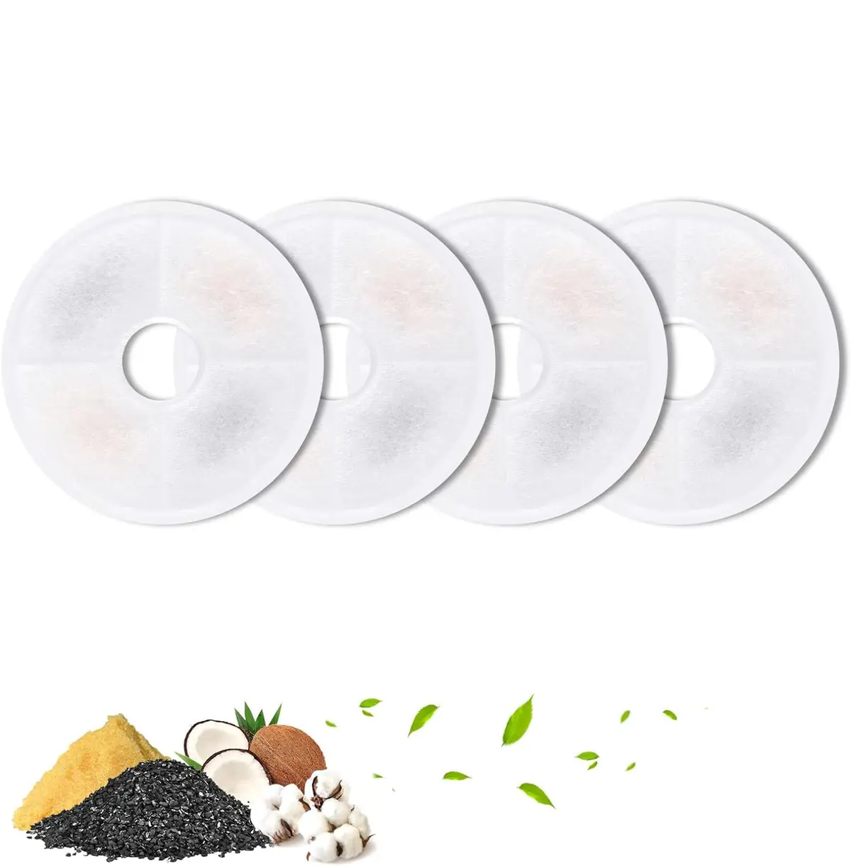 Kit com 4 Filtros Refil Fonte Bebedouro Gatos Cães Pet, Esponjas de pré-filtro de reposição para bebedouro de gato para animais de estimação