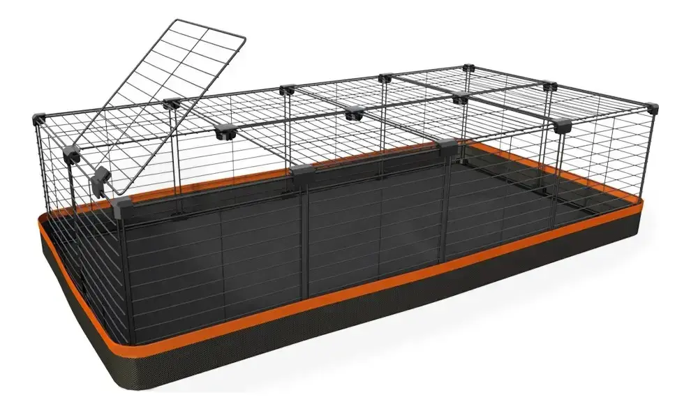 Cercado Gaiola Porquinho Índia Mini Coelho 60x120 Tapete Cor Laranja