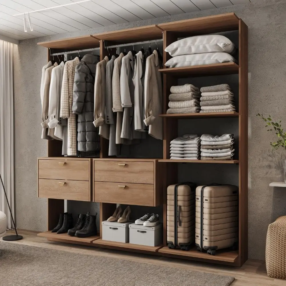 Closet Modulado com 4 Gavetas Alasca Freijó Carraro