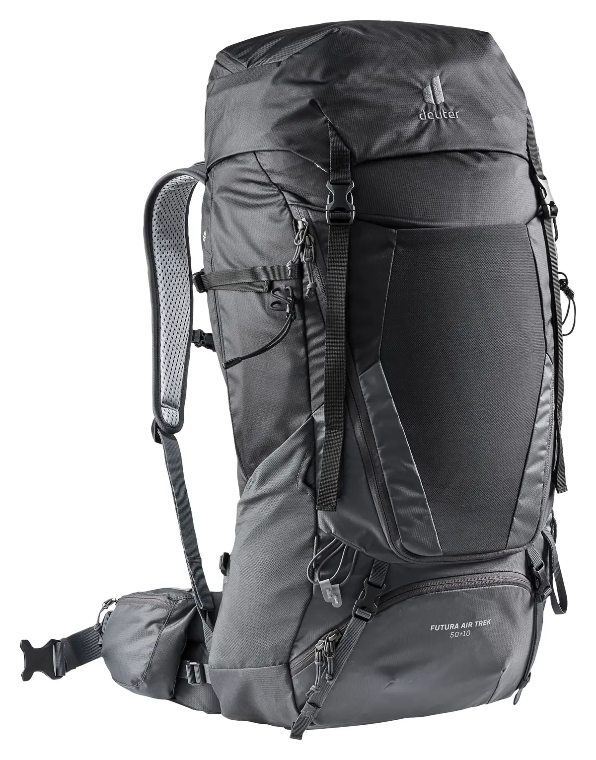 Deuter, Mochila Semi Cargueira Futura Air Trek New, 50+10 Litros, Preta.