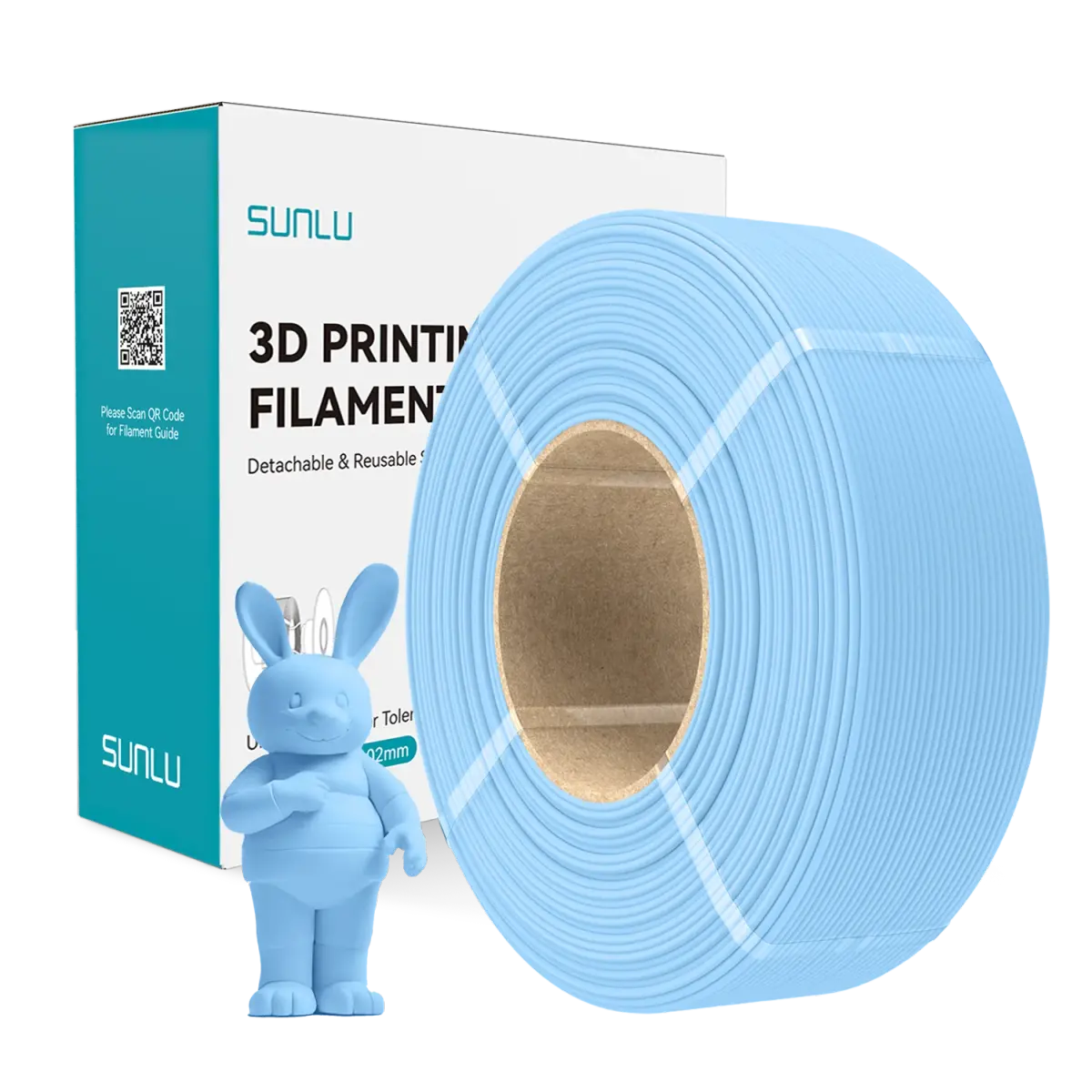 Filamento para impressora 3D SUNLU PLA, acabamento fosco, 1,75 mm, 1 kg por rolo. Material de consumo para impressão 3D, durável e resistente, compatível com a maioria das impressoras.