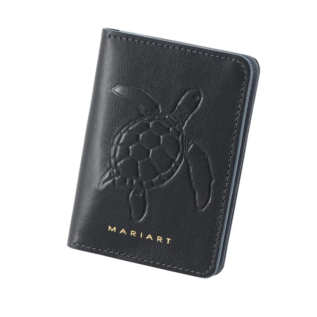 Mariart Carteira de Couro Bovino Legítimo Fauna c/Proteção Antifurto RFID (Azul Oceano)