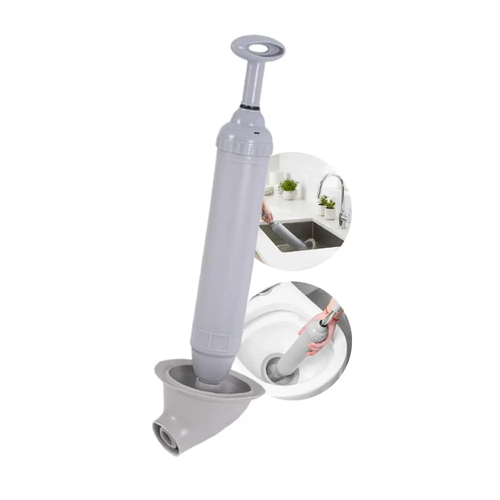 Desentupidor Manual Alta Pressão para Vaso Sanitário, Pia e Ralo - Desentupidor de Sucção Potente Doméstico para Banheiro e Cozinha - UpShop