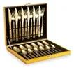 Kit Faqueiro Eps-158 Dourado Inox 24pçs com Maleta - 1