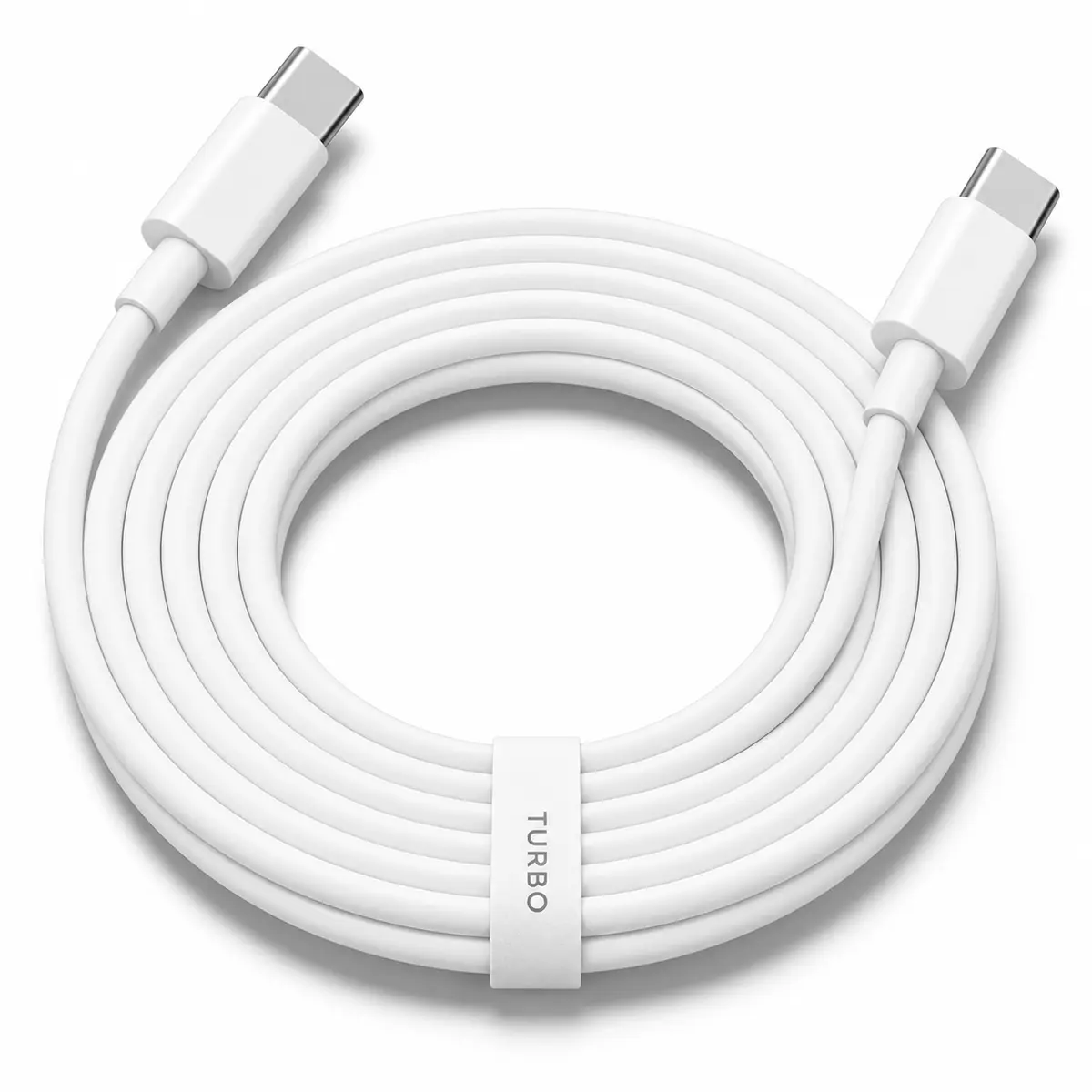 Cabo USB-C para USB-C 60W Turbo 1m Branco para Notebook Celular e Tablet | Carregamento de até 60W e transferência de dados em um único cabo - 1