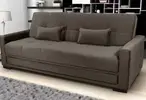 Sofá-Cama 3 Lugares Matrix Grazi Revestido em Tecido Veludo - 206cm de largura - Cappuccino - 1