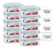 Kit Conjunto 10 Potes Vidro Hermético Marmita Tampa 370ml - 1