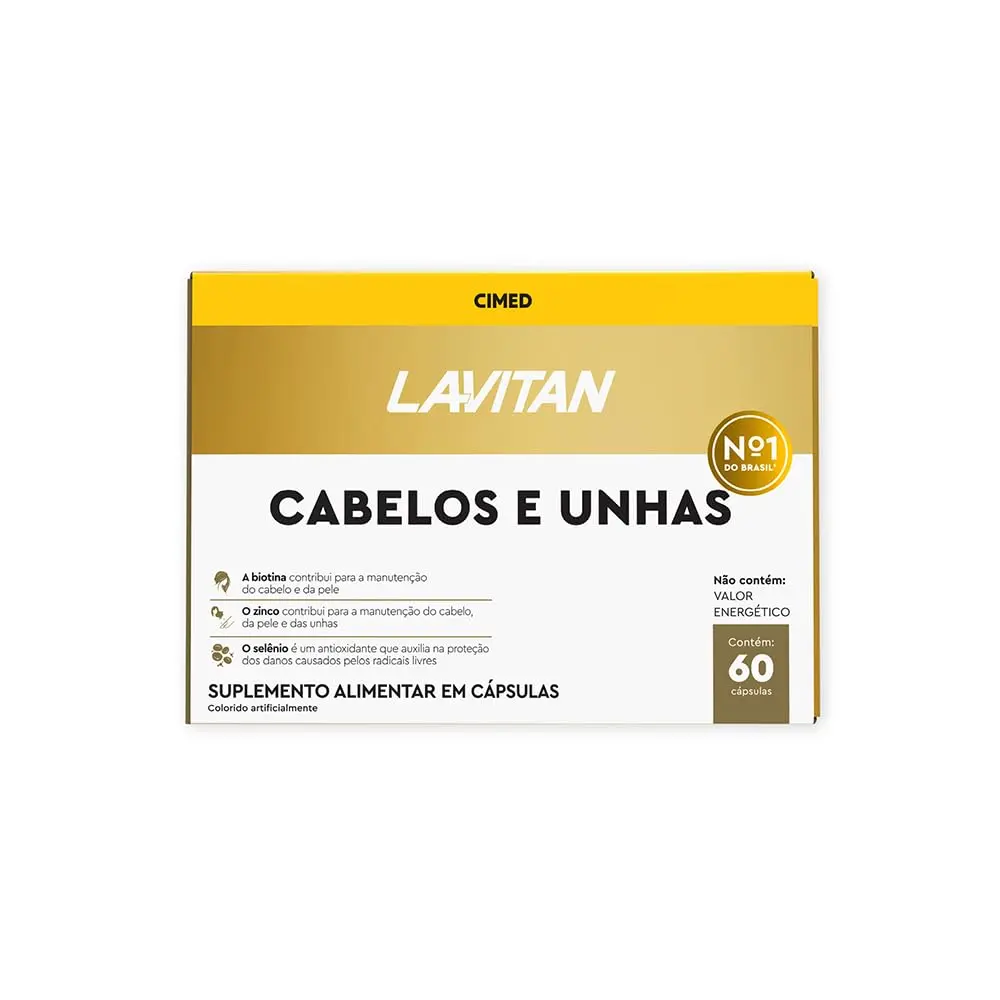 Multivitamínico Lavitan Cabelos E Unhas Com 60 Cápsulas - 1