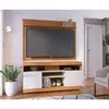 rack yara 2 pt freijó e off white 136 cm - Marrom - 1