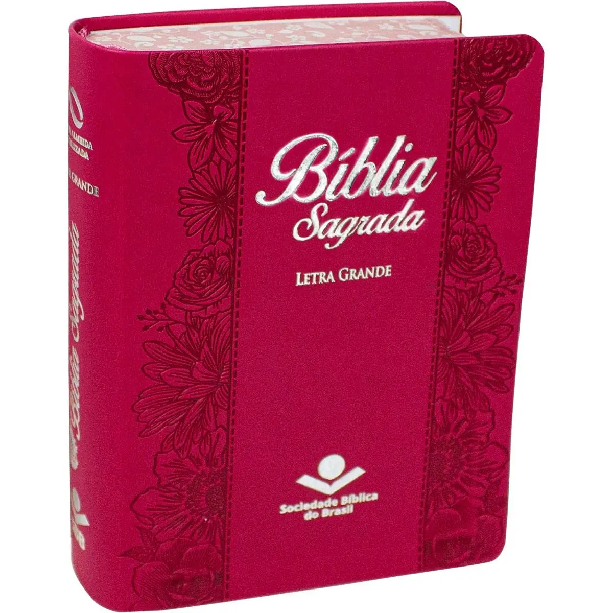 Bíblia Sagrada NAA para Mulher, Letra Grande, Capa Couro Sintético Rosa Beiras Floridas: Nova Almeida Atualizada (NAA) - 1
