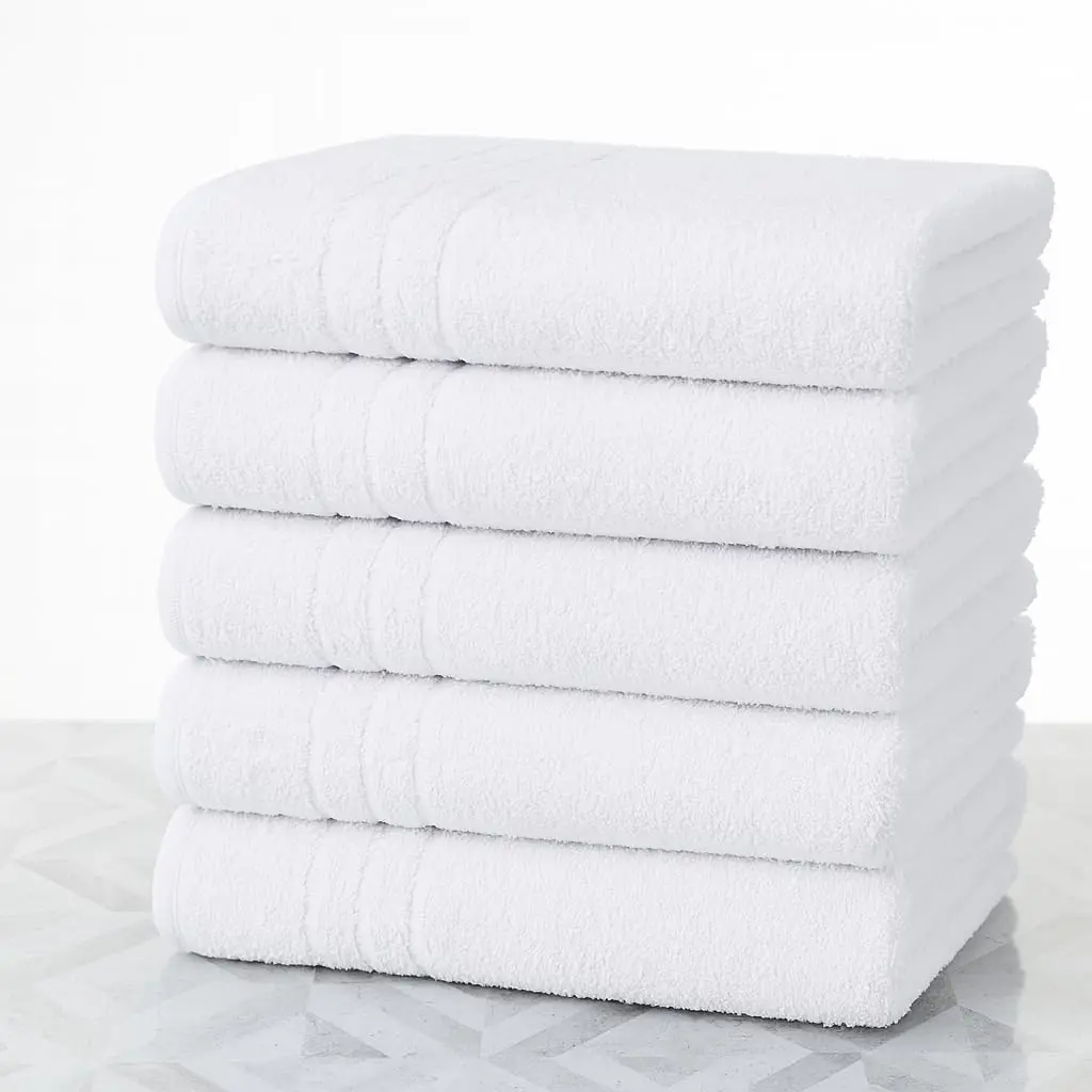 Kit 5 Toalhas de Rosto Brancas 100% Algodão 400g/m² Sarah Enxovais – Alta Absorção, Macias e Profissionais para Salão, Hotel e Uso Diário (75x45cm)