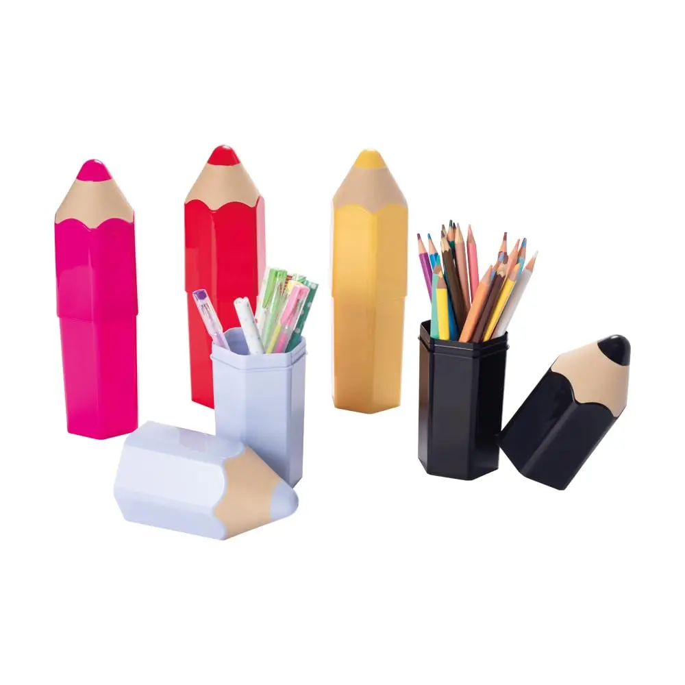 Plasútil Kit 5 Organizadores Lápis 3D Lúdico Mesa Porta Objetos