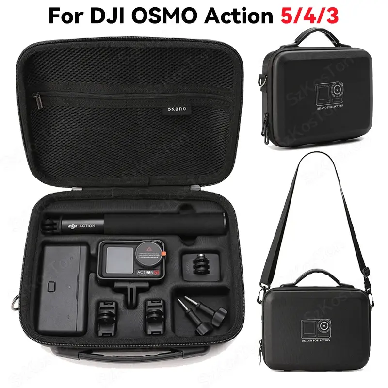 Para dji osmo ação 5 pro ação 4 3 saco de armazenamento câmera esportiva ombro proteção saco portátil viagem prevenção bolsa caixa - 1