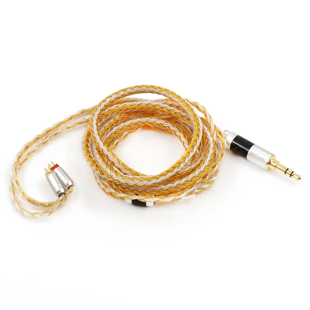 Tripowin Zonie 16 Core Cabo Banhado A Prata SPC Cabo de Fone de Ouvido QDC MMCX 2 PINOS PARA KZ ZS10 PRO C16 C12 BL03