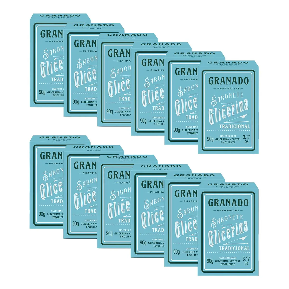 Granado Sabonete Glicerina, Tradicional, 90g, 12 unidades