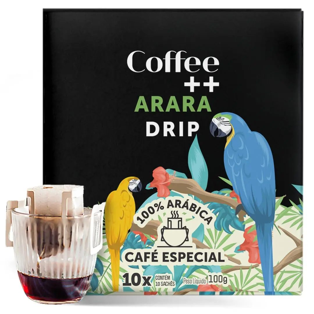 Coffee Mais │Café Super Especial ARARA em Drip │100% Arábica │Torra Média │ Caixa com 10 Unidades - 1