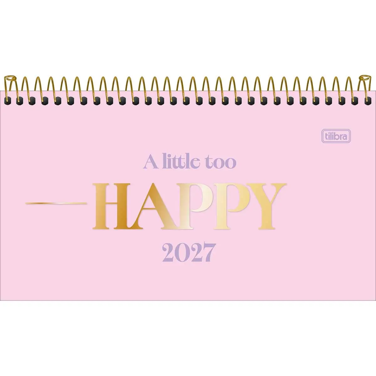 Tilibra - Agenda Espiral Semanal 16,7 x 8,9 cm Happy 2027 - Rosa