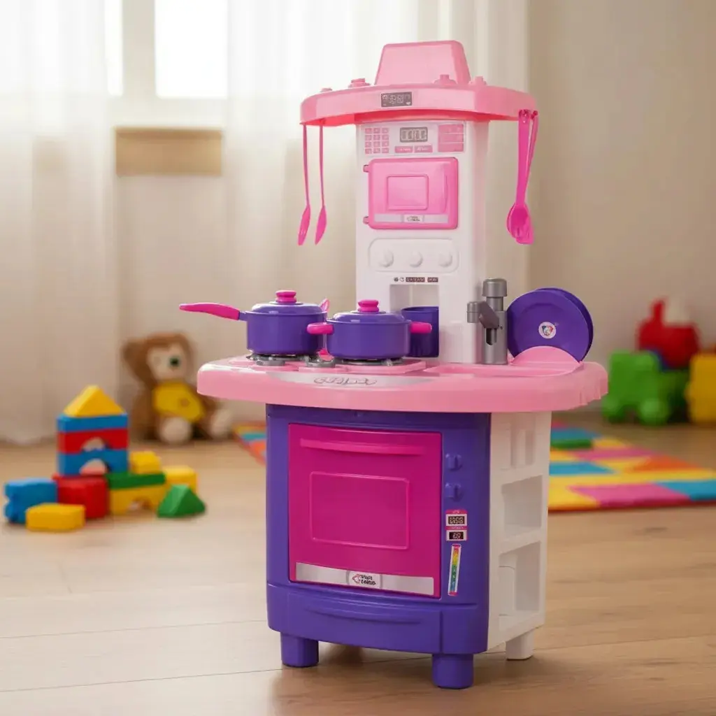 Kit Cozinha Fogão Infantil De Brinquedo Completa Sai Água thumbnail 9