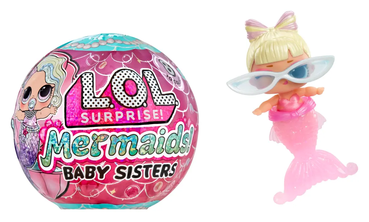 L.O.L. Surprise Mermaids! Baby Sisters Asst in PDQ, Multicor, Plástico