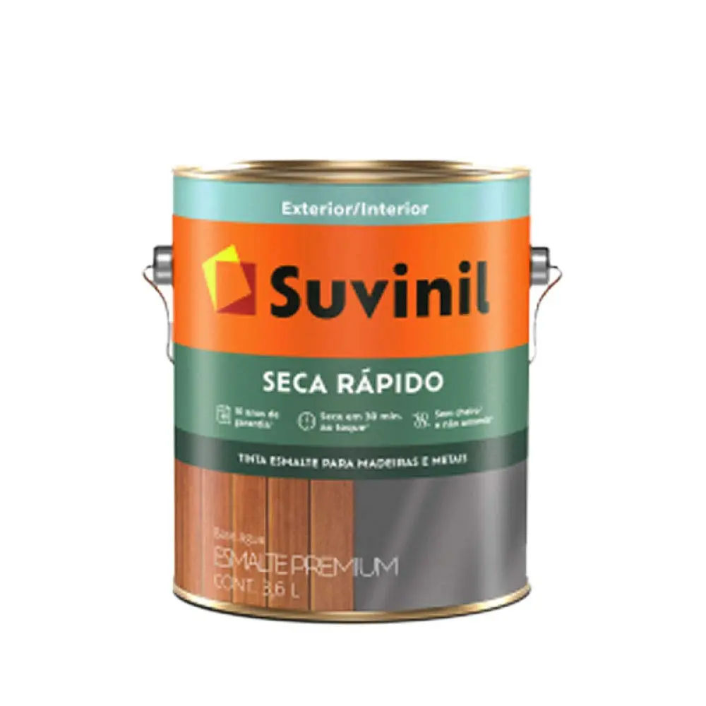 Esmalte Acetinado Suvinil Base Agua Seca Rápido Branco Neve 3,6L