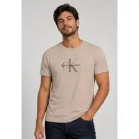 Camiseta Masculina Calvin Klein Jeans Re Issue Bege - 1