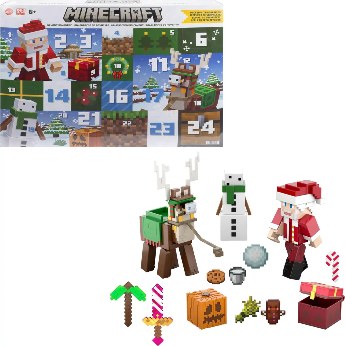 Minecraft Figura de Ação Calendário do Advento para Crianças a Partir de 6
