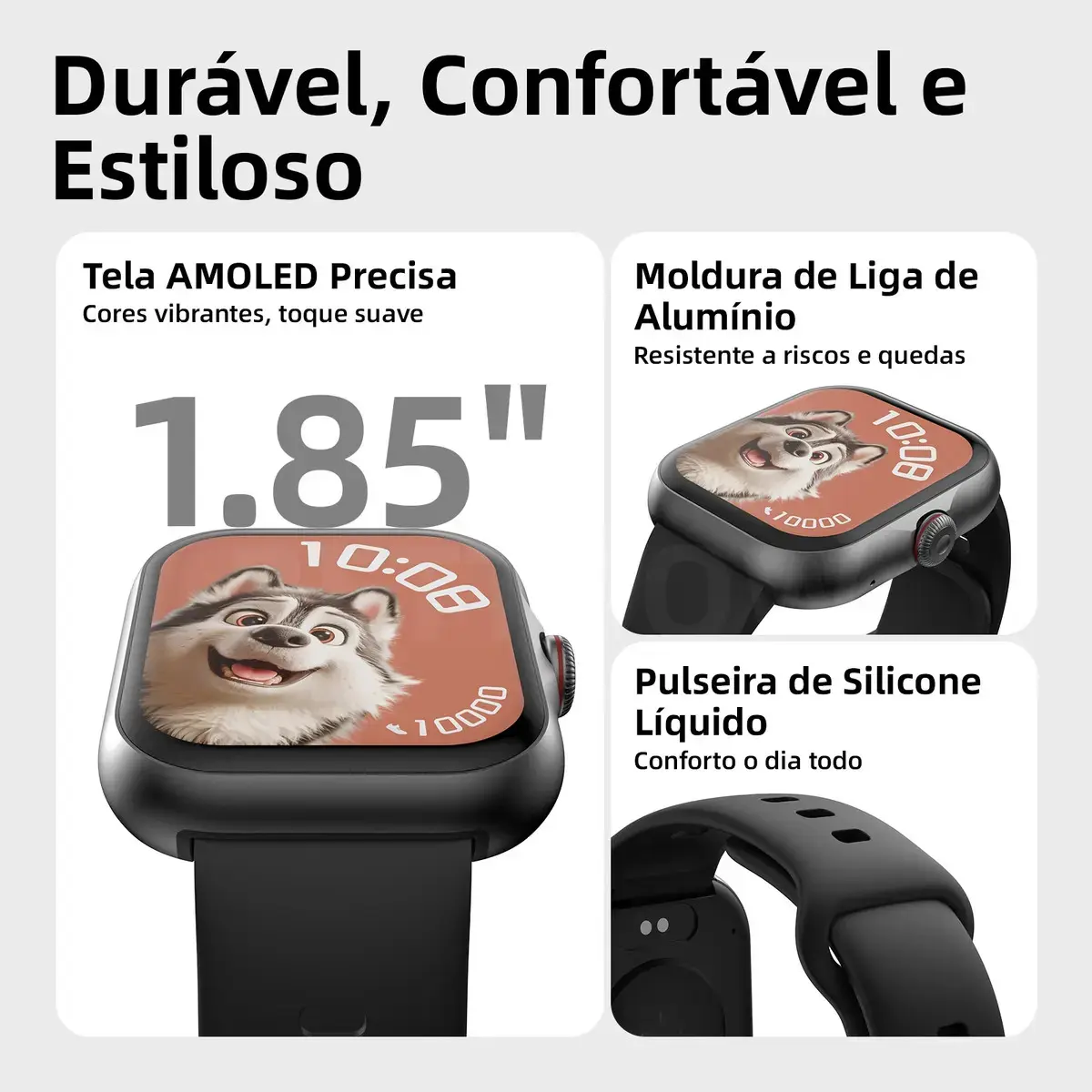 Smartwatch Bettdow Fb055 1.85" Esportivo Ia Gps 3atm Música Preto thumbnail 3