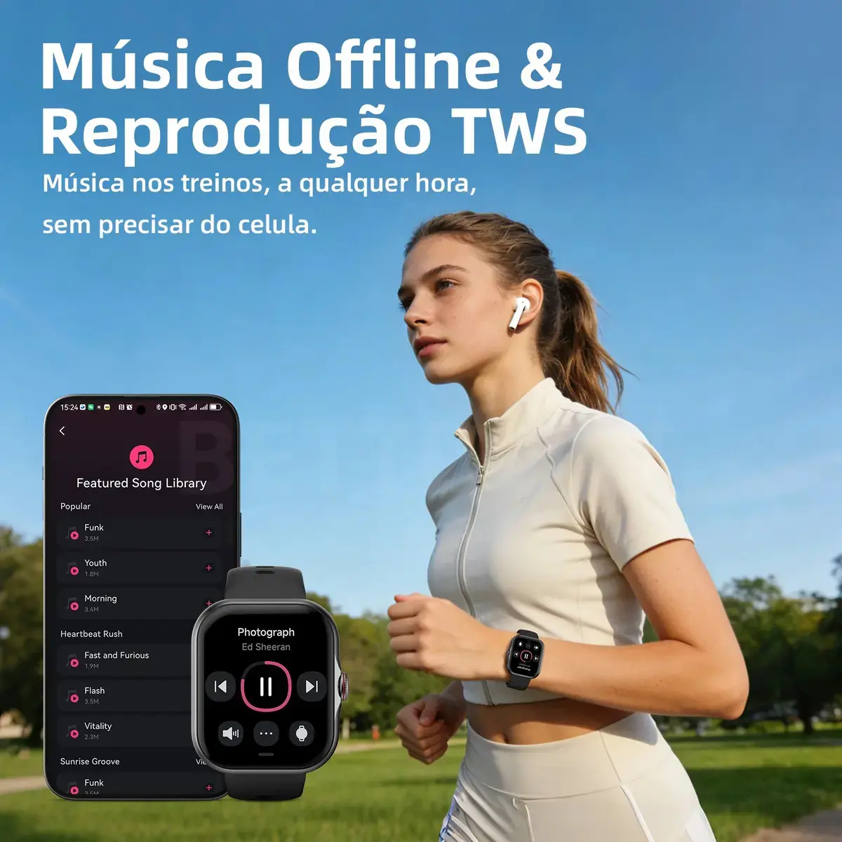 Smartwatch Bettdow Fb055 1.85" Esportivo Ia Gps 3atm Música Preto thumbnail 5