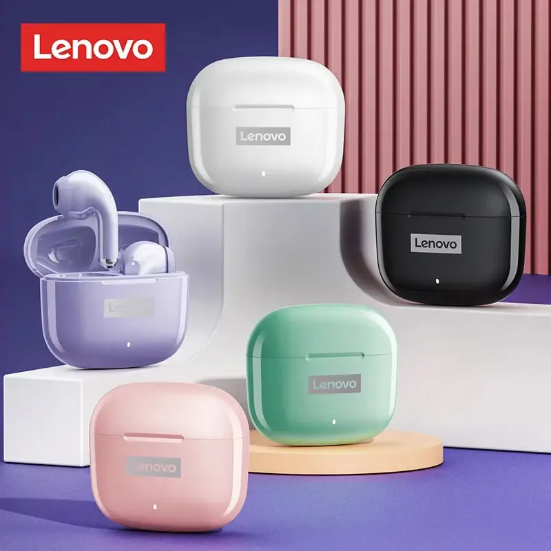 Fones de ouvido Bluetooth Lenovo LP40 PRO, TWS, sem fio, com som estéreo HiFi, para uma experiência musical envolvente, com chamadas em alta definição, ideais para desporto e com controlo por toque. - 1