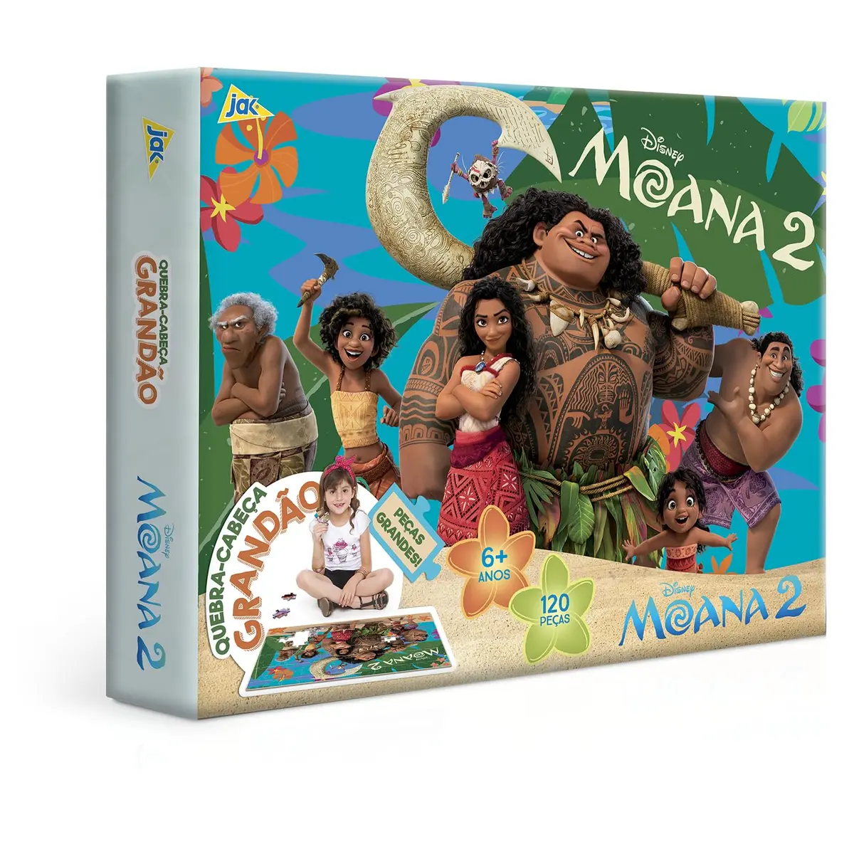 Toyster - Quebra-cabeça: Moana 2-120 peças grandão - Disney - JAK - 1