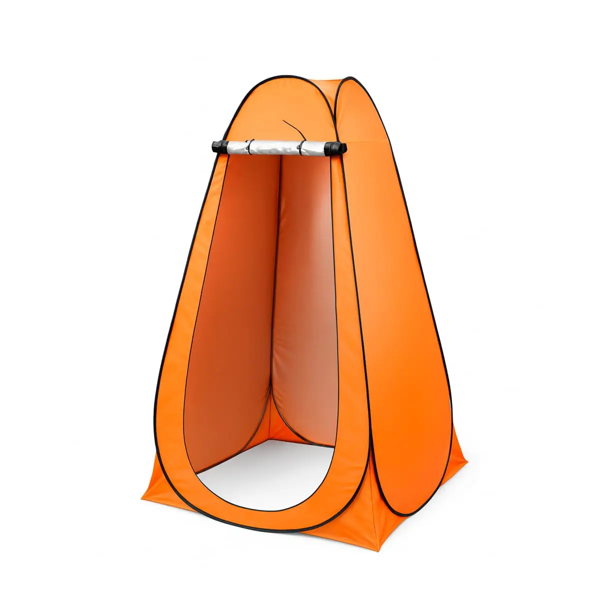 Barraca Portátil para Camping, Trocador e Banheiro, 190x150x150cm, Laranja | com Proteção UV, Janela de Ventilação
