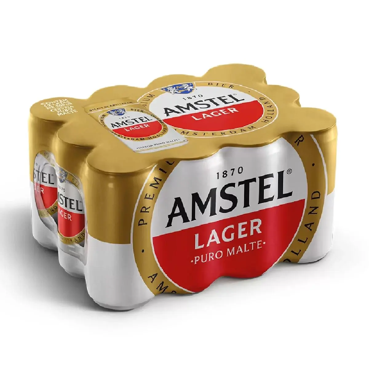 Amstel Cerveja Lager Puro Malte, Lata 269ml Pack 12 Unidades