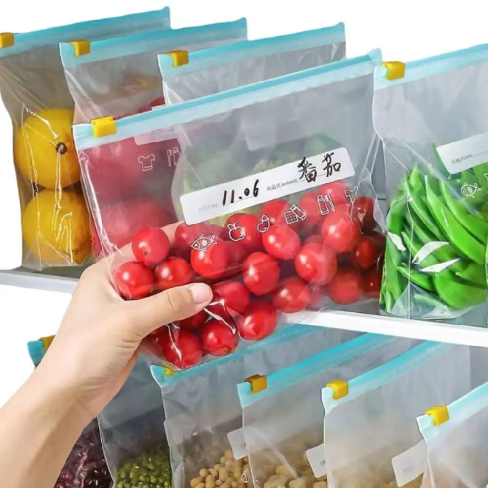 Saco Hemético 20 Unidades Tamanho Pequeno - Saco Para Congelar Armazenar e Organizar Alimentos - Com Zip Abre e Fecha Reutilizável Livre de BPA - Saquinho Para Congelador (Pequeno) - 1