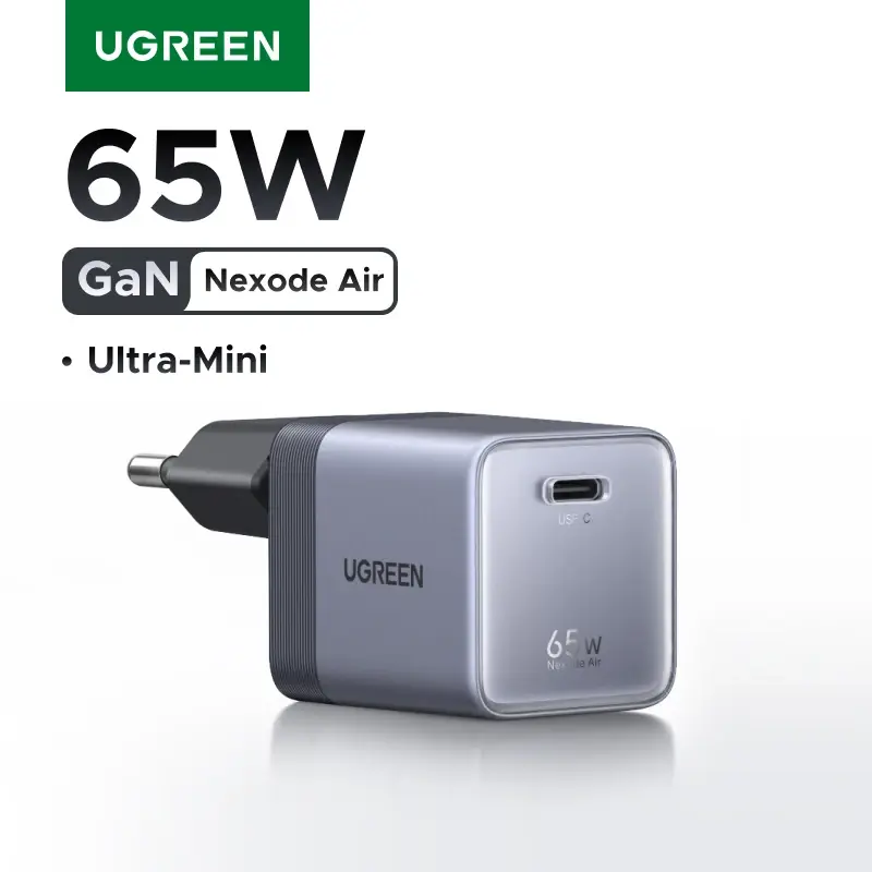 【Ultra Mini】Carregador UGREEN 65W 45W Nexode Air GaN PD3.0 QC4.0 PPS para Macbook Pro, Notebook, iPhone 17/16, Samsung S26, iPad e Tablet