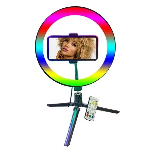 Luminária Ring Light Portátil Usb Color 10 Polegadas Com Trip - 1
