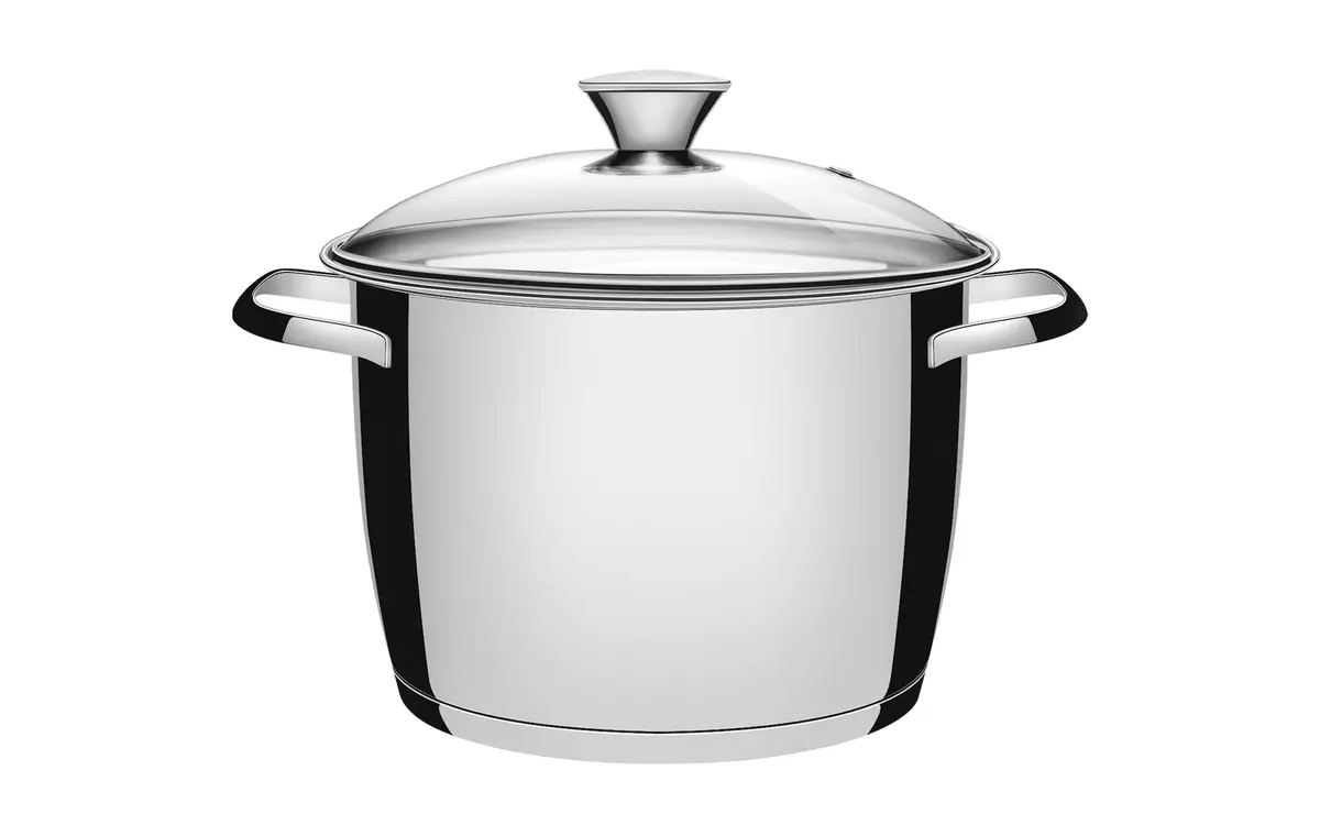Caldeirão com Fundo Triplo e Tampa de Vidro Tramontina inox 22Cm, CALDEIRAO ALLEGRA